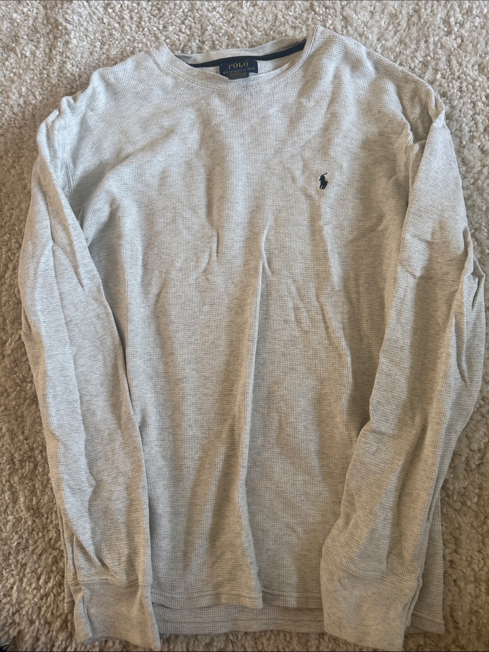 Polo by Ralph Lauren Men's Heather Gray Long-Sleeve Thermal Shirt